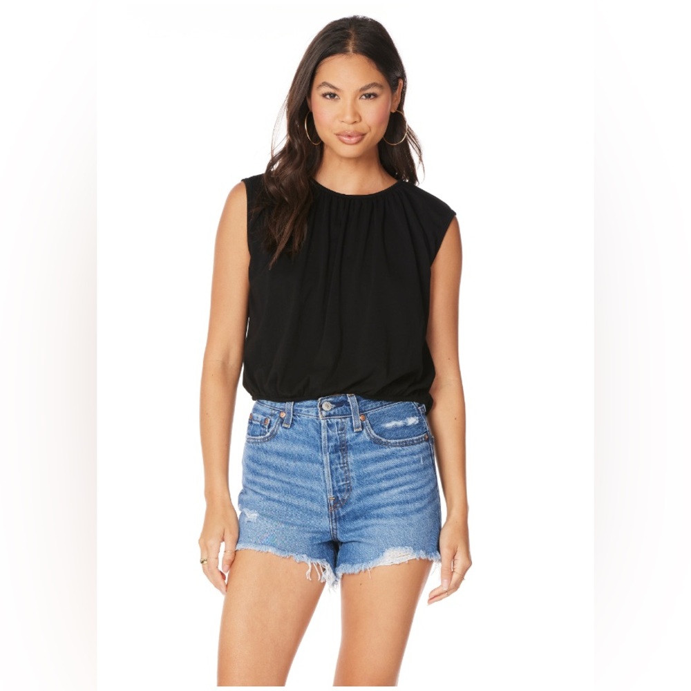 NEW Bobi Shirred Sleeveless Tee